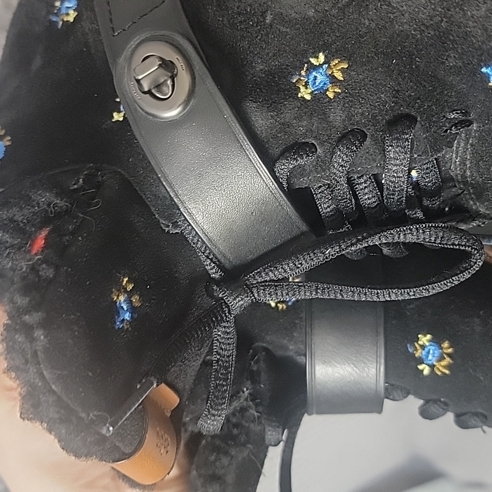 Coach City Hiker Floral Platform Wedge Bootie Size 6.5 - Picture 6 of 9